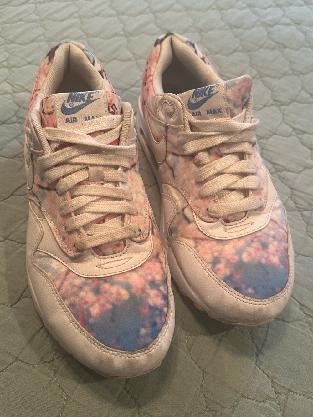Nike Floral Print Pink and Blue Air Max Sneakers